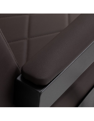 Gabbiano barber chair Bruno with black frame Brown