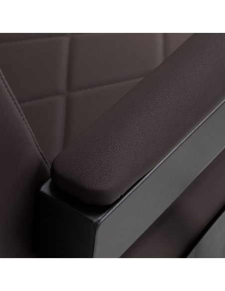 Gabbiano barber chair Bruno with black frame Brown