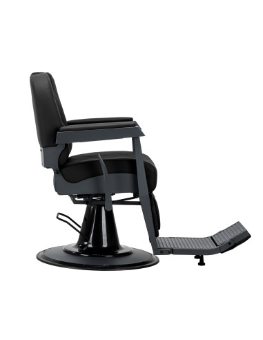 Gabbiano barber chair Bruno with graphite frame Black