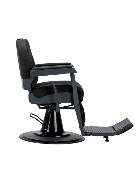 Gabbiano barber chair Bruno with graphite frame Black