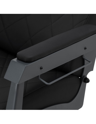 Gabbiano barber chair Bruno with graphite frame Black