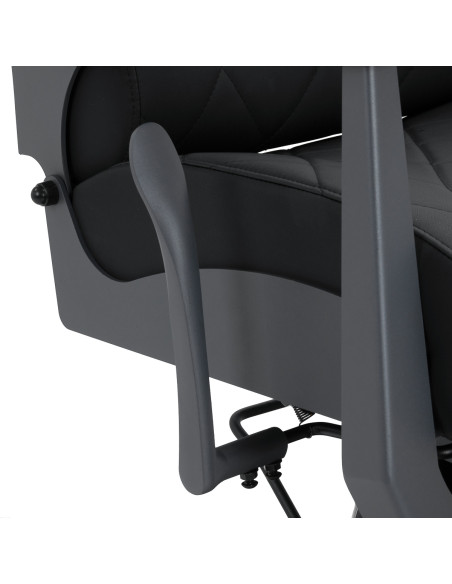 Gabbiano barber chair Bruno with graphite frame Black