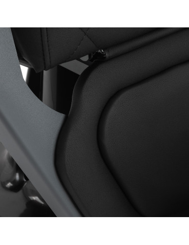 Gabbiano barber chair Bruno with graphite frame Black