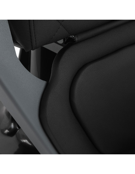 Gabbiano barber chair Bruno with graphite frame Black