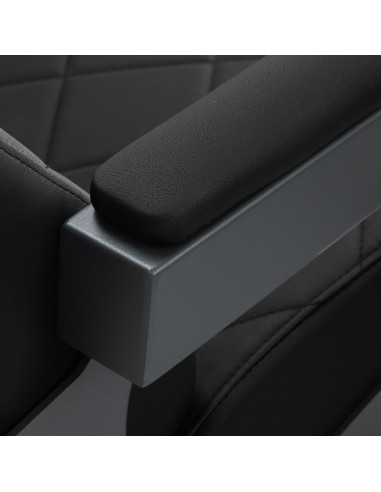 Gabbiano barber chair Bruno with graphite frame Black