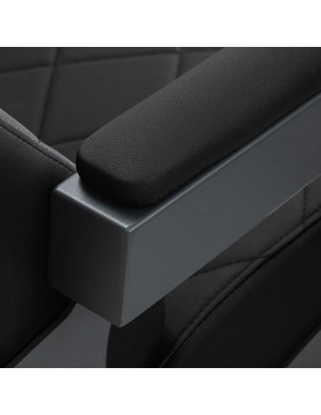 Gabbiano barber chair Bruno with graphite frame Black