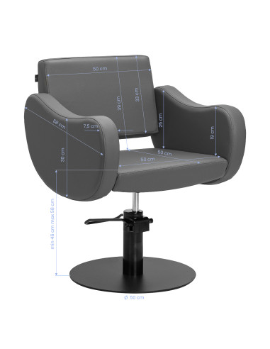 Gabbiano Styling chair Sewilla Gray black base
