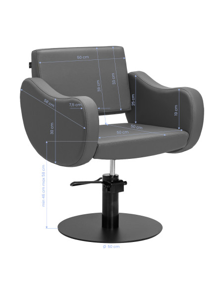 Gabbiano Styling chair Sewilla Gray black base