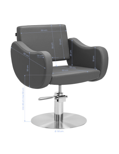 Gabbiano Styling chair Sewilla Gray INOX base