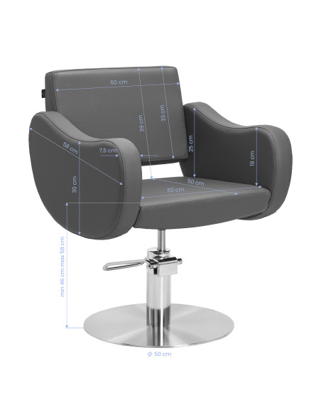 Gabbiano Styling chair Sewilla Gray INOX base