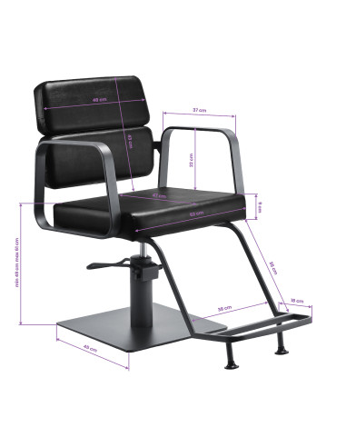 Gabbiano Styling chair Porto gray black