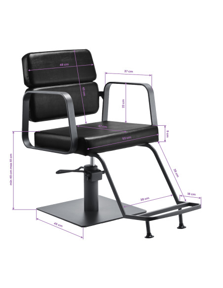 Gabbiano Styling chair Porto gray black