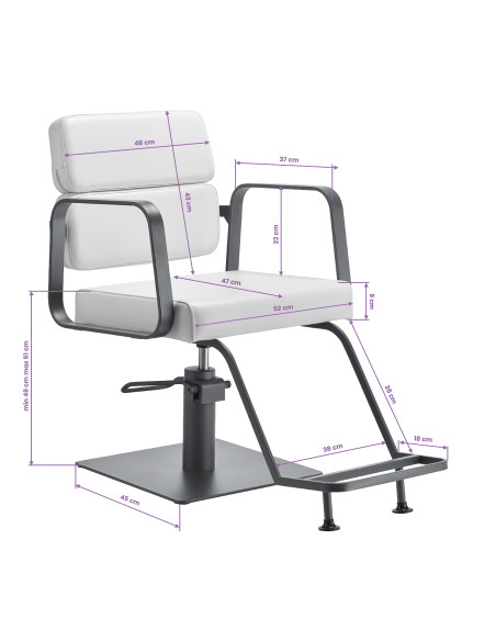 Gabbiano Styling chair Porto gray white