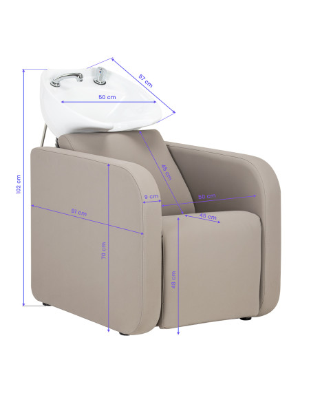 Gabbiano Sylvia Salon washbasin station beige