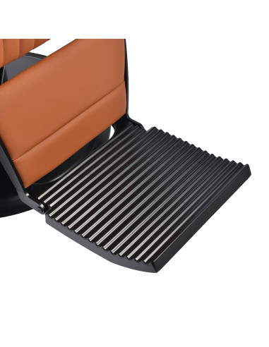 Gabbiano Levi barber chair with black frame brown without stitching at the back