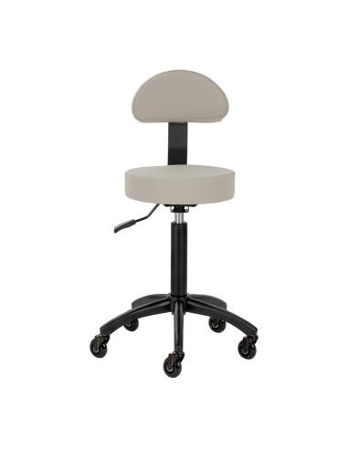 Gabbiano hairdressing stool D026 grey-beige