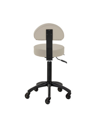 Gabbiano hairdressing stool D026 grey-beige