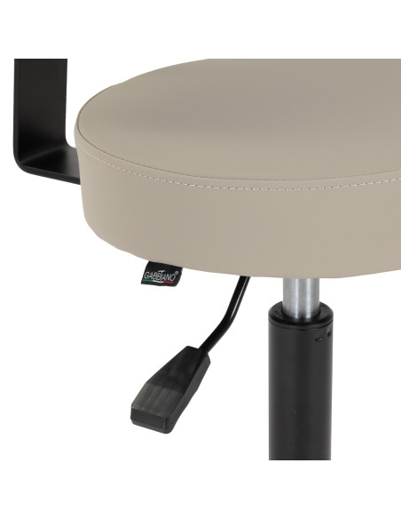 Gabbiano hairdressing stool D026 grey-beige