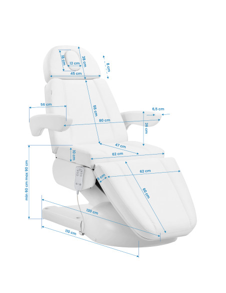 Beauty bed Azzurro Lux 3m white with heating