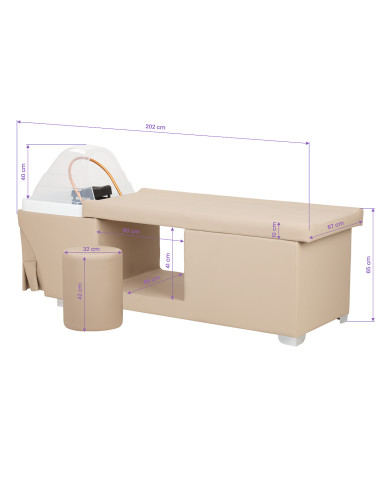 Gabbiano Head Spa Maldives Salon washbasin bed beige