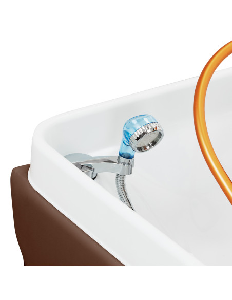 Gabbiano Head Spa Maldives Salon washbasin bed brown