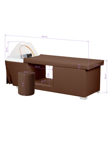 Gabbiano Head Spa Maldives Salon washbasin bed brown