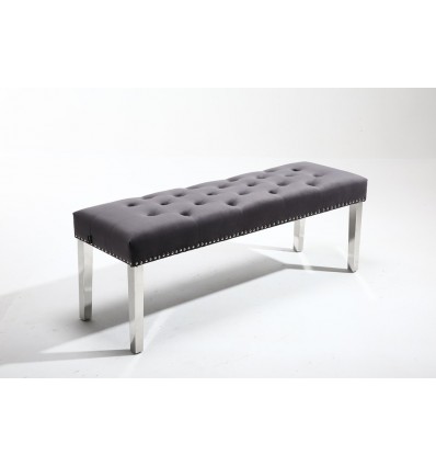 Hroove Bench - Studded Grey BFHR6081 Bella Furniture Ireland