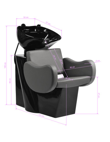 Gabbiano Sewilla Salon washbasin unit gray