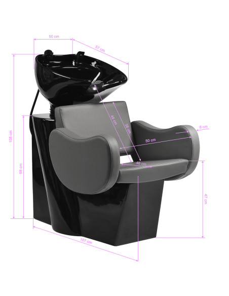 Gabbiano Sewilla Salon washbasin unit gray