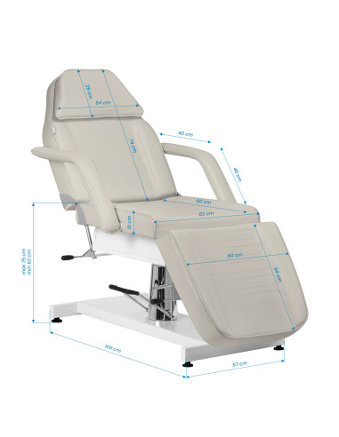 Sillon hydraulic Beauty bed v2 210 sea salt