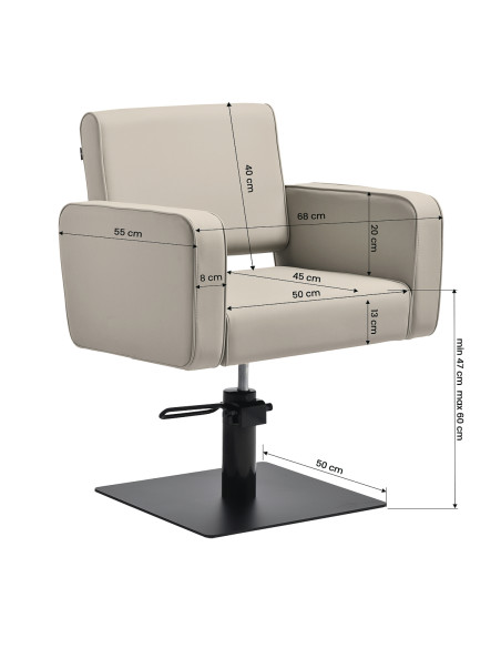 Gabbiano Bilbao Styling chair gray-beige