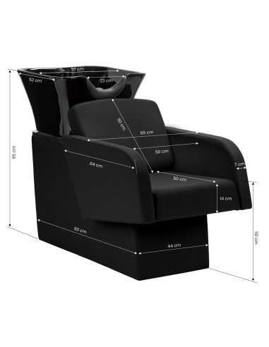 Gabbiano Salon washbasin unit Elda Black