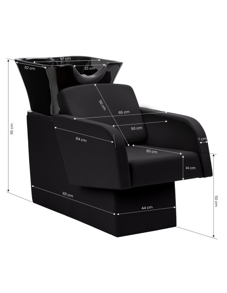 Gabbiano Salon washbasin unit Elda Black