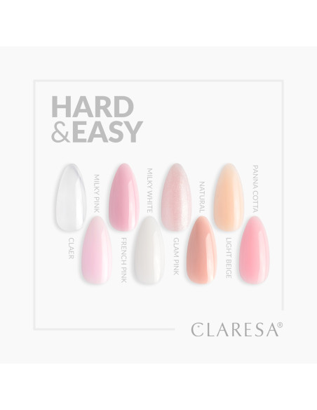 CLARESA HARD&EASY BUILDER GEL MILKY PINK 45g