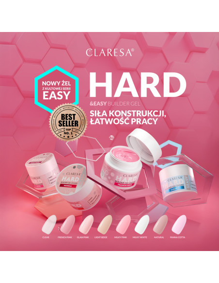 CLARESA HARD&EASY BUILDER GEL MILKY WHITE 45g
