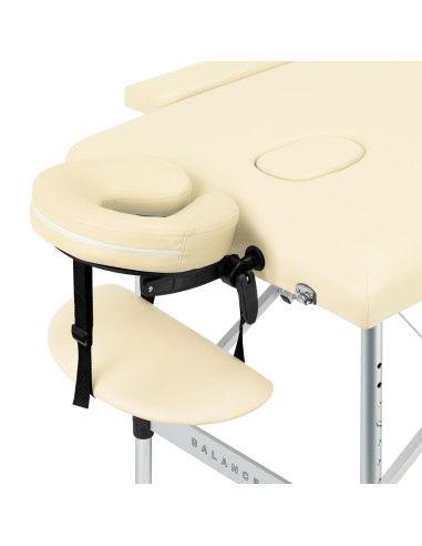 BALANCE aluminium folding Massage bed 2 segment cream