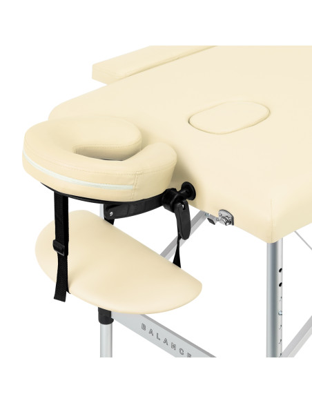 BALANCE aluminium folding Massage bed 2 segment cream