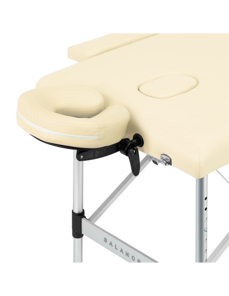 BALANCE aluminium folding Massage bed 2 segment cream