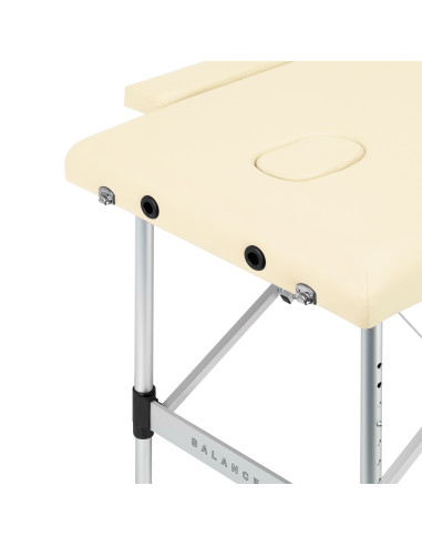 BALANCE aluminium folding Massage bed 2 segment cream