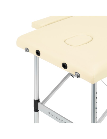 BALANCE aluminium folding Massage bed 2 segment cream
