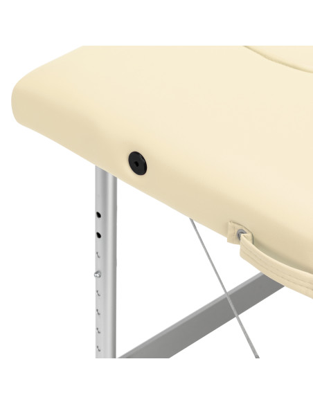 BALANCE aluminium folding Massage bed 2 segment cream