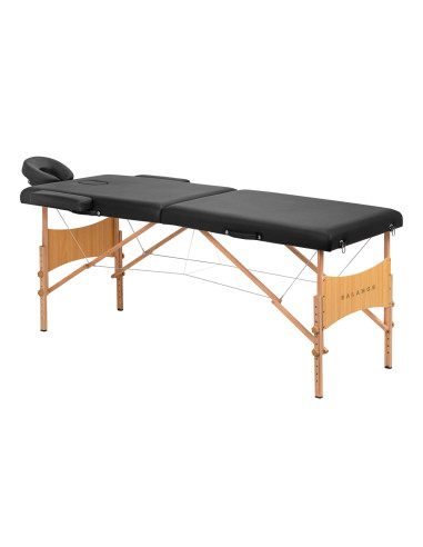 BALANCE wooden folding Massage bed 2 segment black
