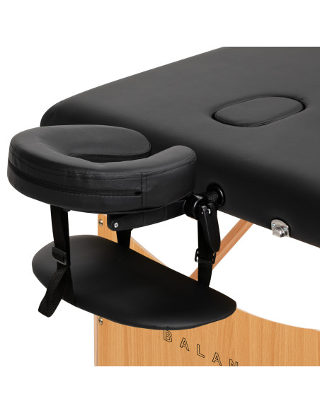 BALANCE wooden folding Massage bed 2 segment black