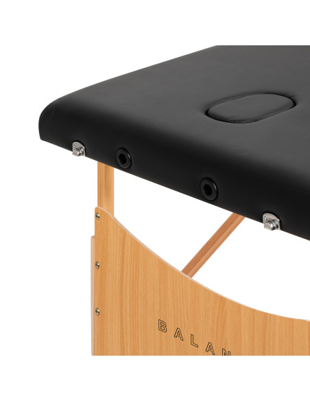 BALANCE wooden folding Massage bed 2 segment black