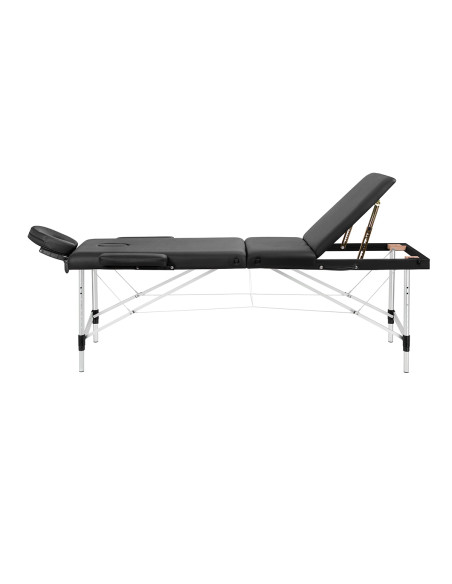 BALANCE aluminium folding Massage bed 3 segment black