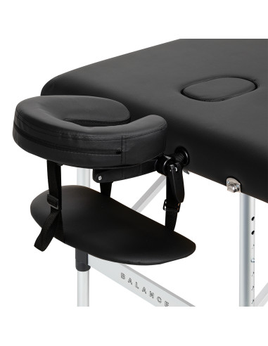 BALANCE aluminium folding Massage bed 3 segment black