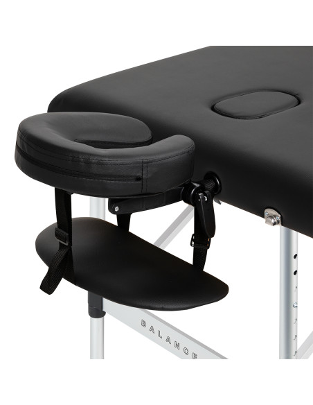 BALANCE aluminium folding Massage bed 3 segment black