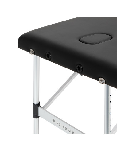 BALANCE aluminium folding Massage bed 3 segment black