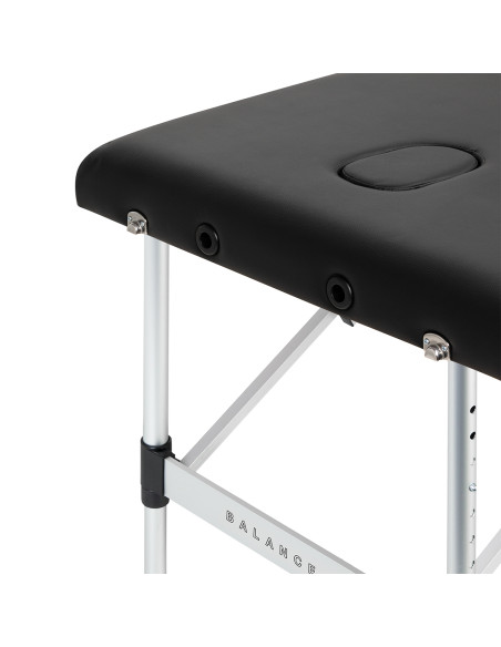 BALANCE aluminium folding Massage bed 3 segment black