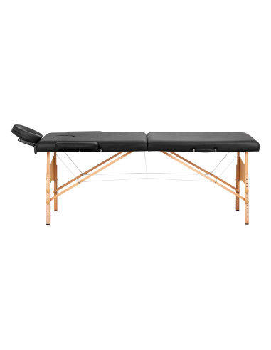 BALANCE wooden folding Massage bed 2 segment 190x70 black